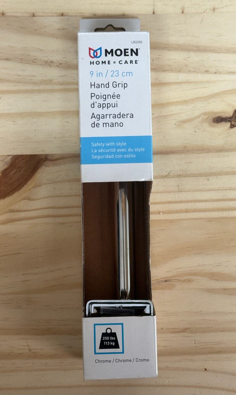 Moen Home Care 9" Hand Grip LR2250 Chrome Supports 250lb Saftey Bar